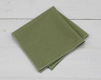 Pistachio Pocket Squares. Army Green Linen Handkerchief For Men Wedding - Mens Pocket Square Pistachio Green - Prom Favors Gifts