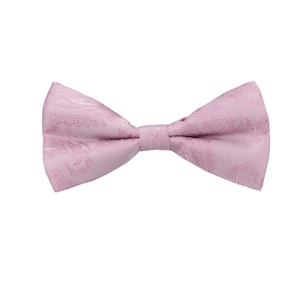 Pink Paisley Bow Tie.Pink Paisley Bowtie.Mens Wedding Bowtie