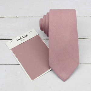 Quartz Wool Ties. Quartz Ties for Men for Wedding. Dusty Mauve Neckties for Men and Kid. Tweed Tie.