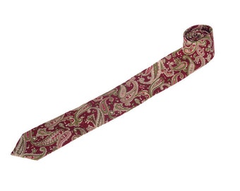 Cravatta Uomo Con Clip – Paisley Bordeaux – Lunghezza 50,8 Cm, Larghezza 8,9 Cm - 3