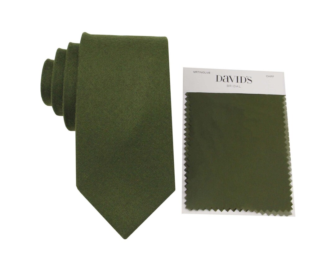 Olive Wool Ties. Mens Martini Olive Tie. Olive Wedding Tie. David's ...