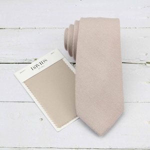 Biscotti Wool Ties. Biscotti Ties for Men for Wedding. Beige Neckties for Men and Kid. Tweed Tie.