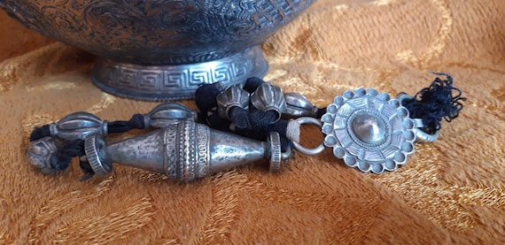 Authentic Old Nepal Silver Tharu Necklace Ethnic … - image 1