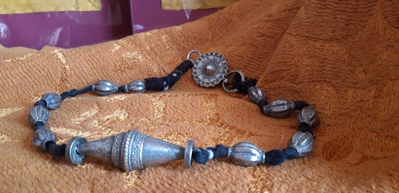 Authentic Old Nepal Silver Tharu Necklace Ethnic … - image 3