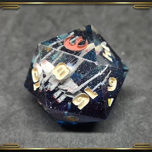 X-Wing Star Fighter - 45 mm D20 "Chonk" for D&D and Tabletop RPG Games