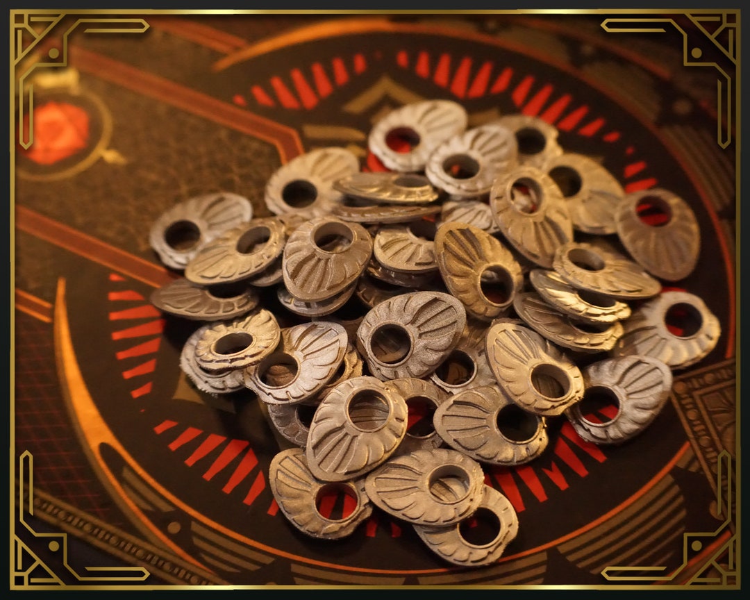 Silver Coins Board Game Coins for D&D and Other Rpgs Etsy