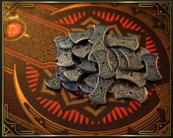 Mithril coins - Board Game Coins for D&D and other RPGs