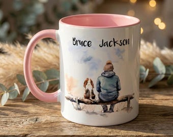 Personalised Dog & Owner Mug | Custom Dog Breed + Names | Pet Lover Gift | Dog Dad Mug | Best Friend Mug