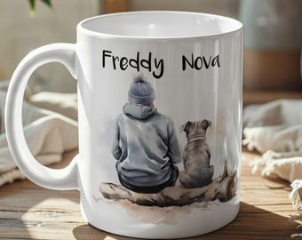 Personalised Dog Dad | Custom Names & Message, Friend Gift