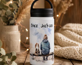 Personalised Dog Water Bottle | Custom Dog Breed & Name Bottle | Dog Walker Gift | Pet Lover Bottle