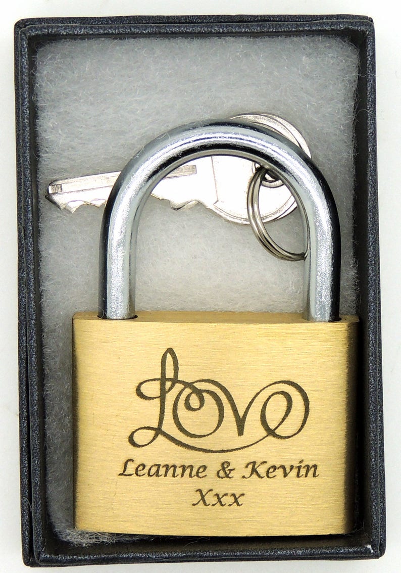 Engraved Padlock 8 Styles BOLD PERMANENT ENGRAVING Black Etsy UK