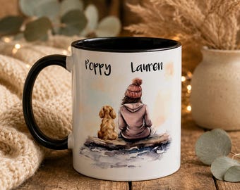 Personalised Dog & Owner Mug | Custom Dog Name Mug | Dog Mum Gift | Pet Lover Mug | Dog Breed Mug
