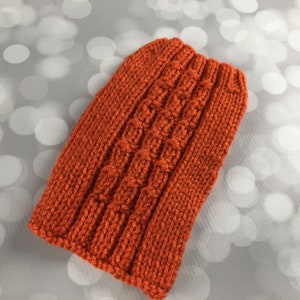 Hand Knit Cabled Dog Sweater: Tiny Chihuahua Puppy Clothes (XXXS, XXS)