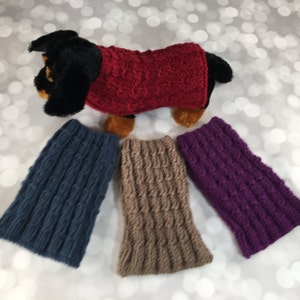 Hand Knit Cabled Dog Sweater: XXS Chihuahua Puppy Clothes