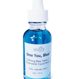 Dew You, Blue! Calming Blue Tansy + Squalane Facial Serum – Spa-Glow Hydration for Sensitive & All Skin Types