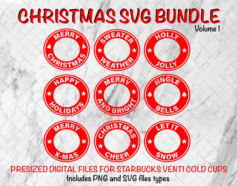 Download Christmas Starbucks SVG cold cup Logo designs VOLUME 1 pre ...