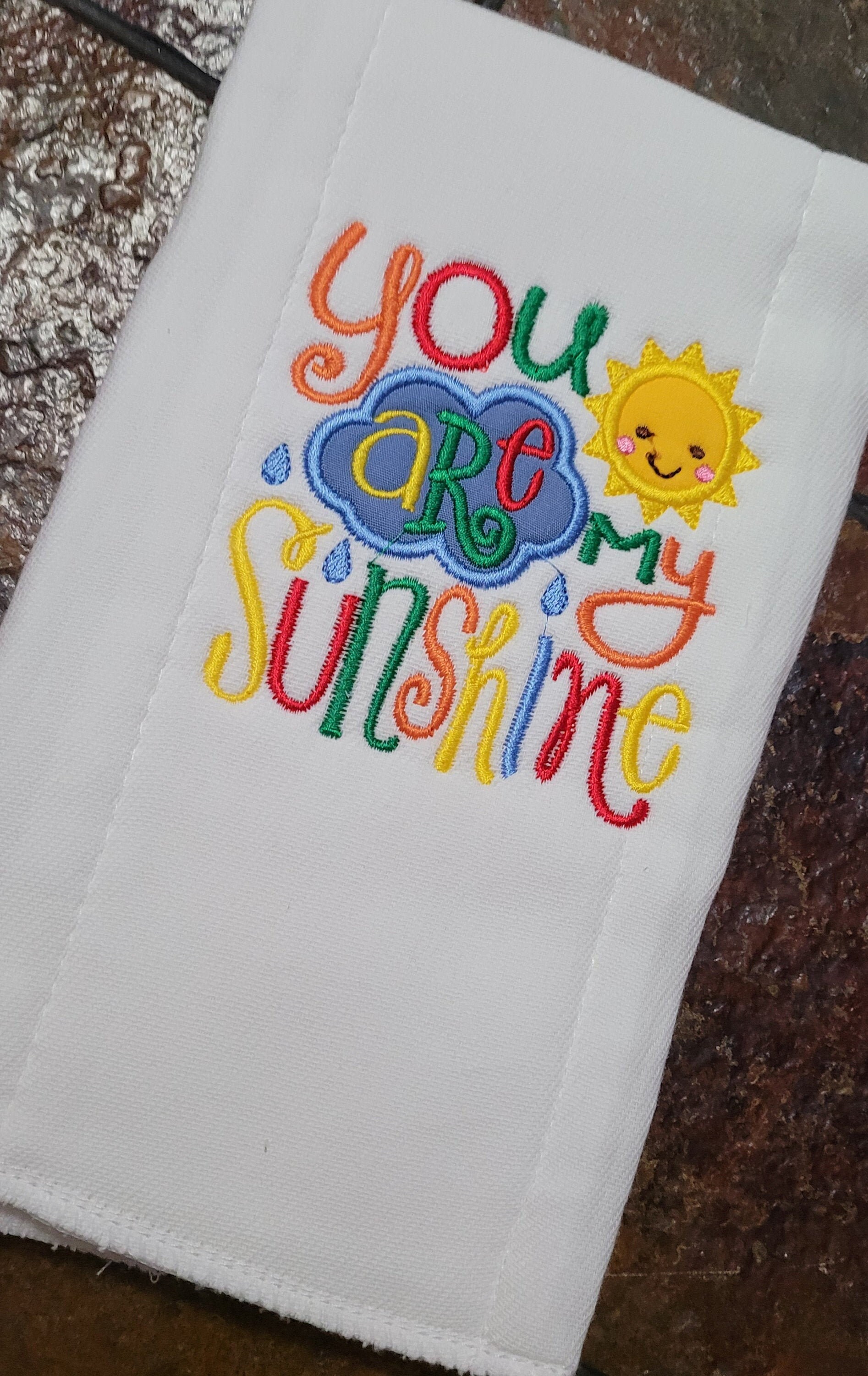 Infant Burp Cloth - You are my sunshine - Baby Bib