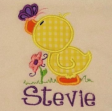 Easter Outfit - Spring Duckling Burp Cloth- Easter Duck-Bib-Bodysuits - Thumbnail 4