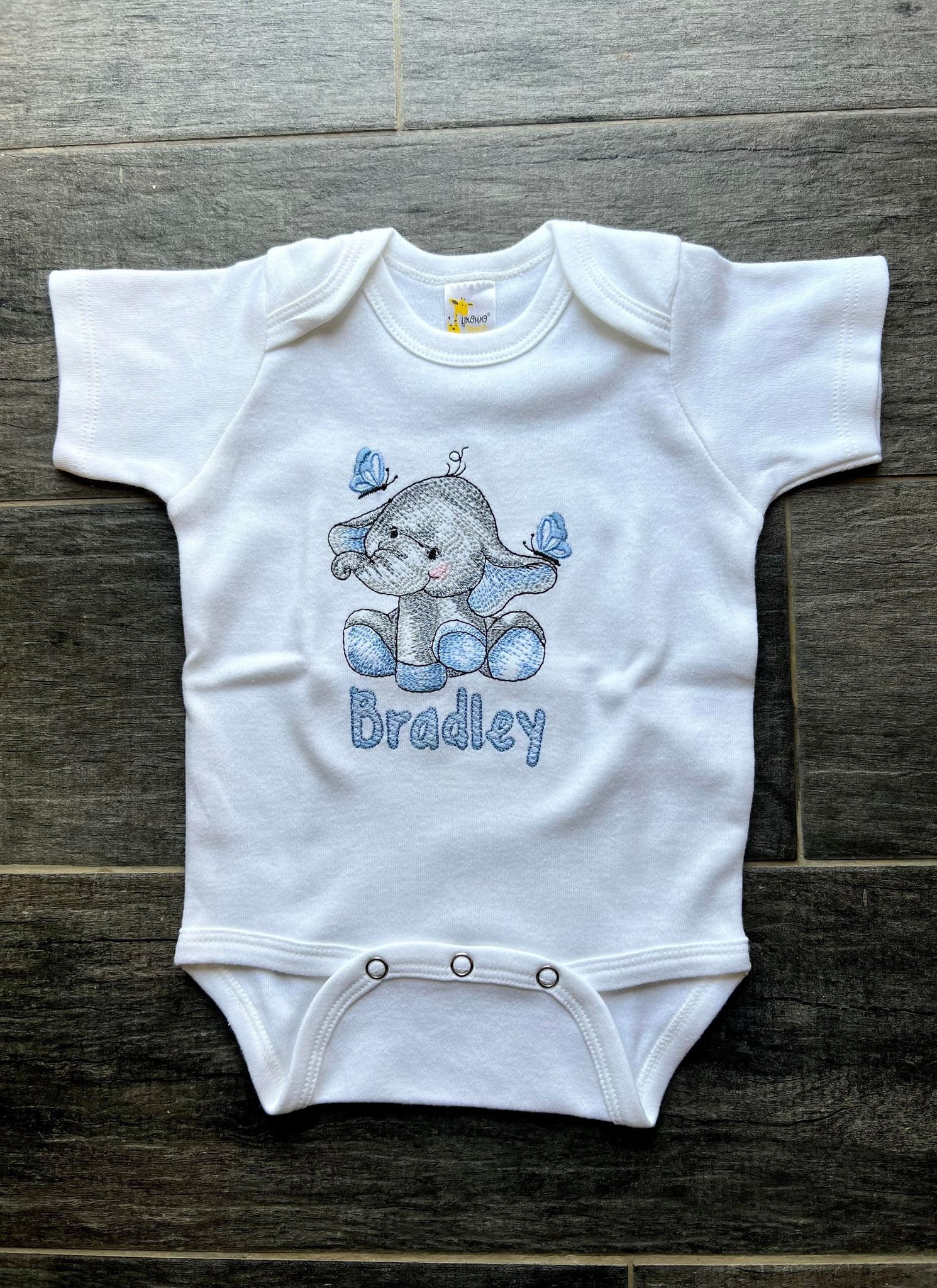 Baby Boy elephant Outfit - Boys 3 piece baby shower gift- - Thumbnail 6