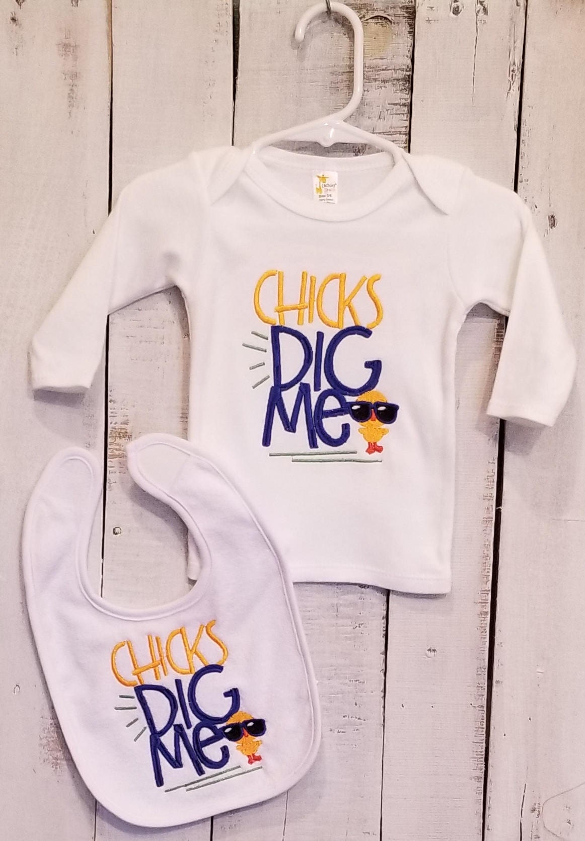 Baby Boy's Easter Shirt - Baby Boy's Bib - Baby Shower gift