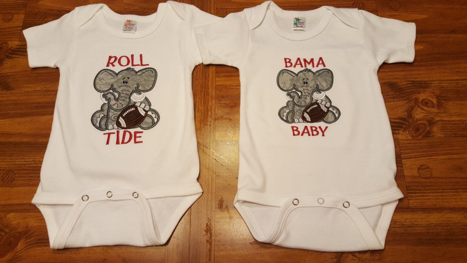 Alabama Baby bodysuit - Roll Tide Baby - Elephant Baby - Boy - Thumbnail 4
