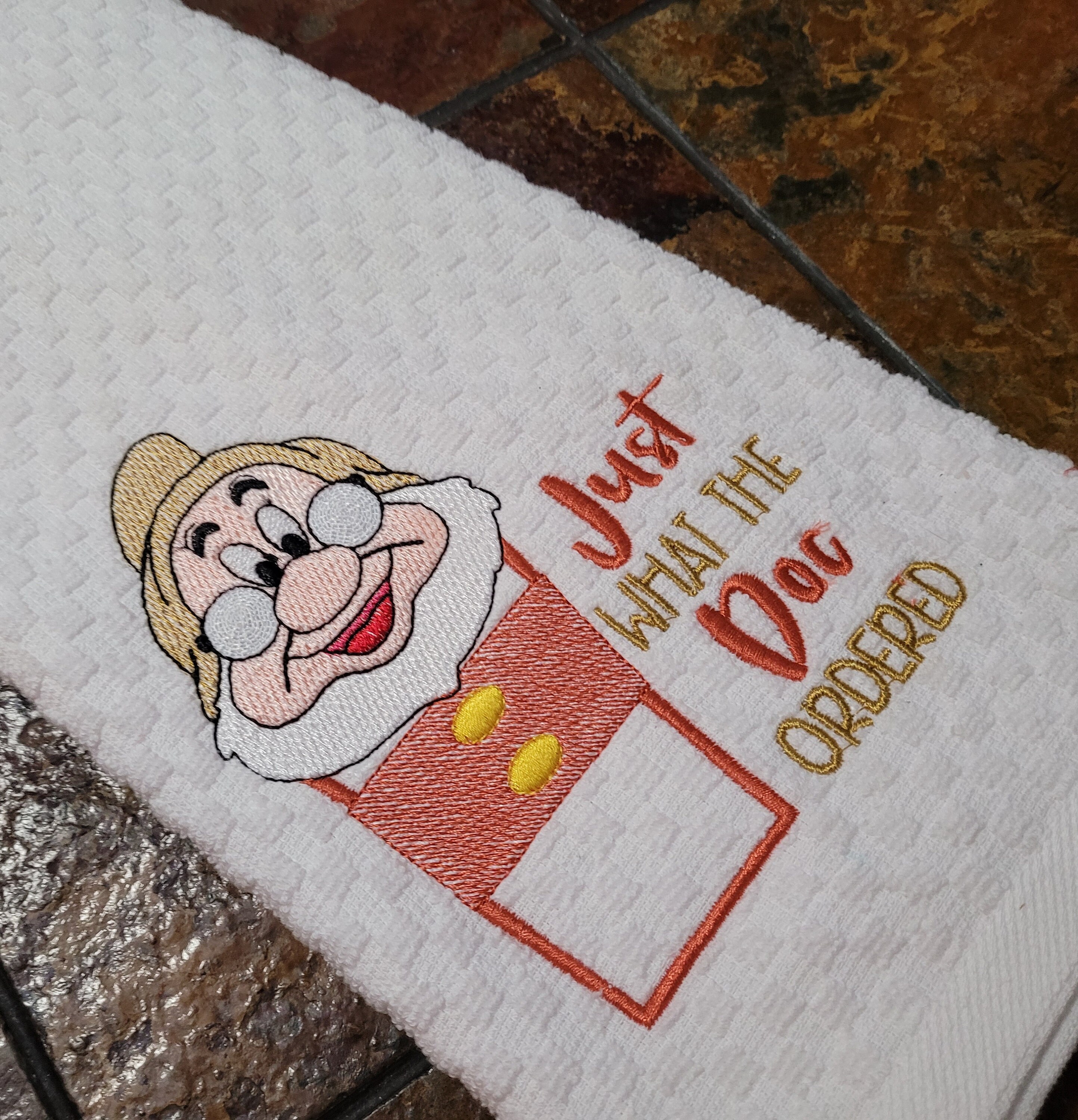 Kitchen Towels - Seven Dwarfs of Coffee- Coffee themed kitchen towels -Gnome towels - Thumbnail 7