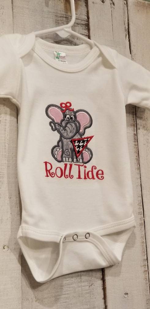 Alabama Baby Girl- Roll Tide Baby bodysuit - Bama Baby - Thumbnail 2