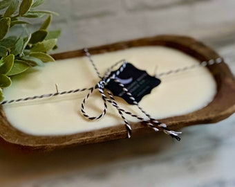 Fall Rustic Dough Bowl Candle