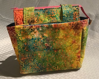 Mini bag multi colored bubbles 9” x 4” x 7”