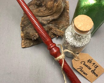 Wood magic wand No. 418 Churish Sprite Cosplay costume fairy princess Druid Wiccan potter LARP Fairie pagan witch wizard witchcraft fantasy.