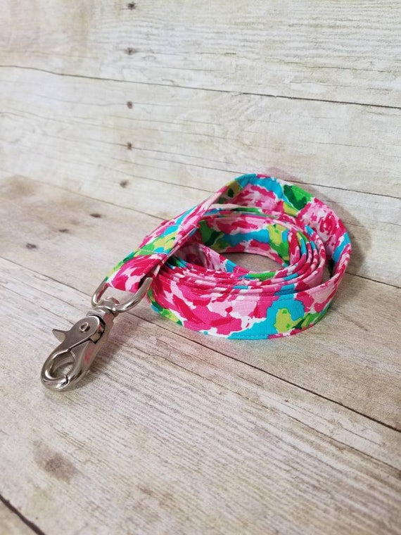 Pink Floral Dog Leash/Lilly Pulitzer inspired/Beautiful Spring Etsy