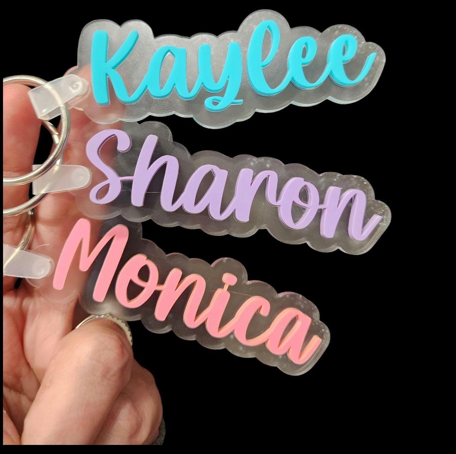 Personalized  Keychain Bag Tag / Acrylic / Key Fob /Glitter/Military/Cheer/Dance/ Cheer Gift Idea / Cheerleader Gift / Sports Gift