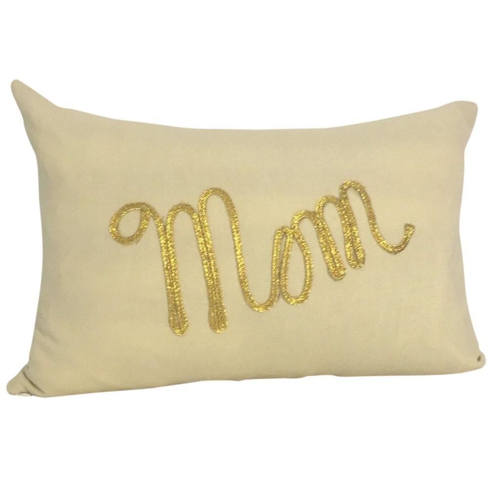 Pillow for Mom WITH INSERT, Mother's Day Gift, Linen Lumbar Pillow