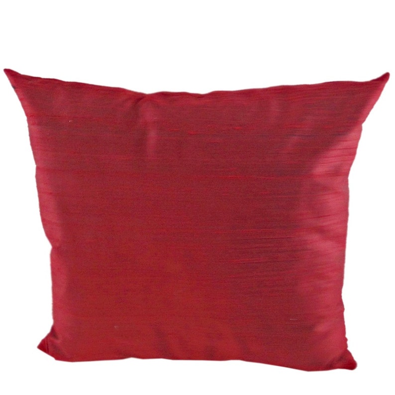 Set of Black and Red SILK Throw Pillows with Bow for Couch Etsy