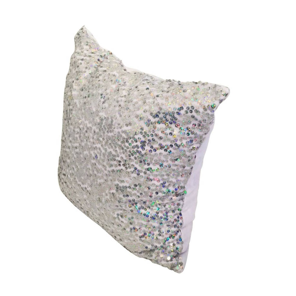Sequin Pillow Cover LINED White Pillow with Sequins Glam Etsy