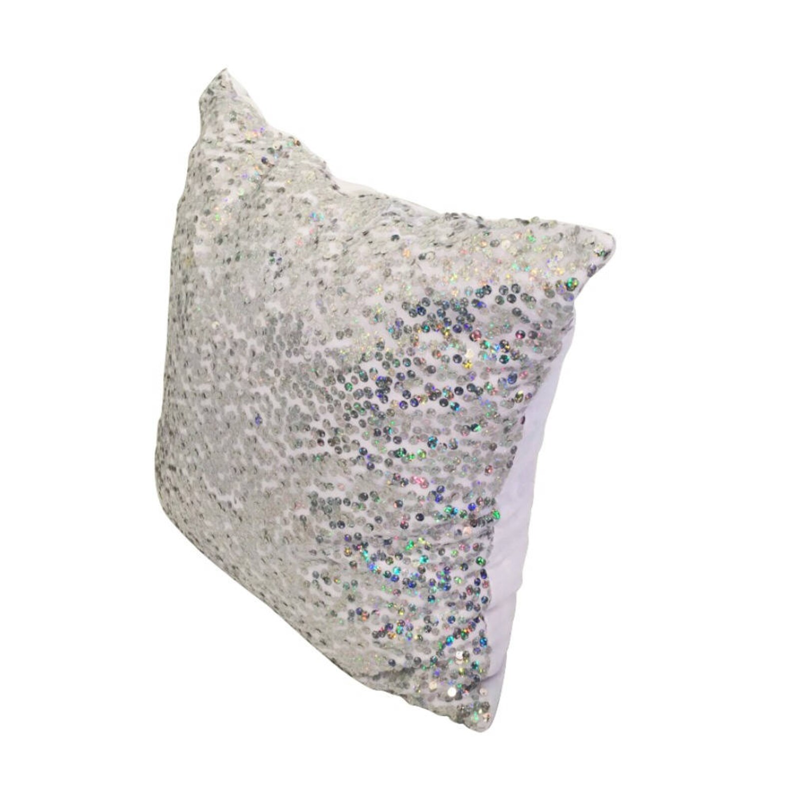 Sequin Pillow Cover LINED White Pillow with Sequins Glam Etsy