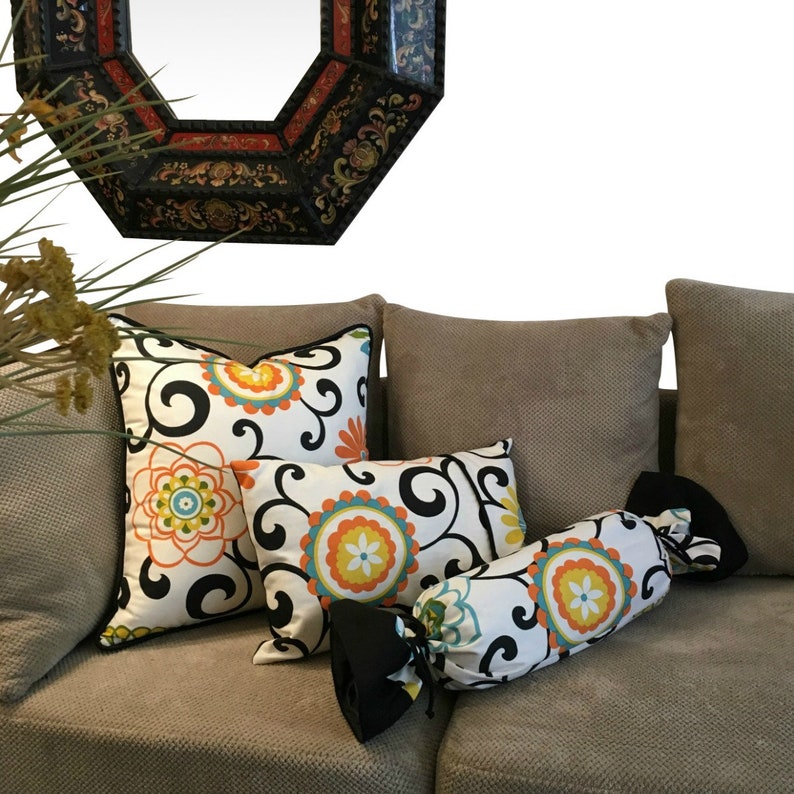 Flower Pillow Cover Colorful Pillow Waverly Fabric Pillow Etsy