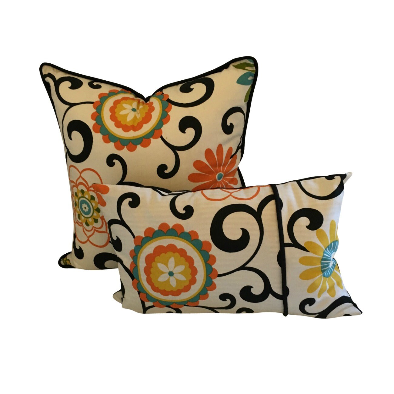 Flower Pillow Cover Colorful Pillow Waverly Fabric Pillow Etsy