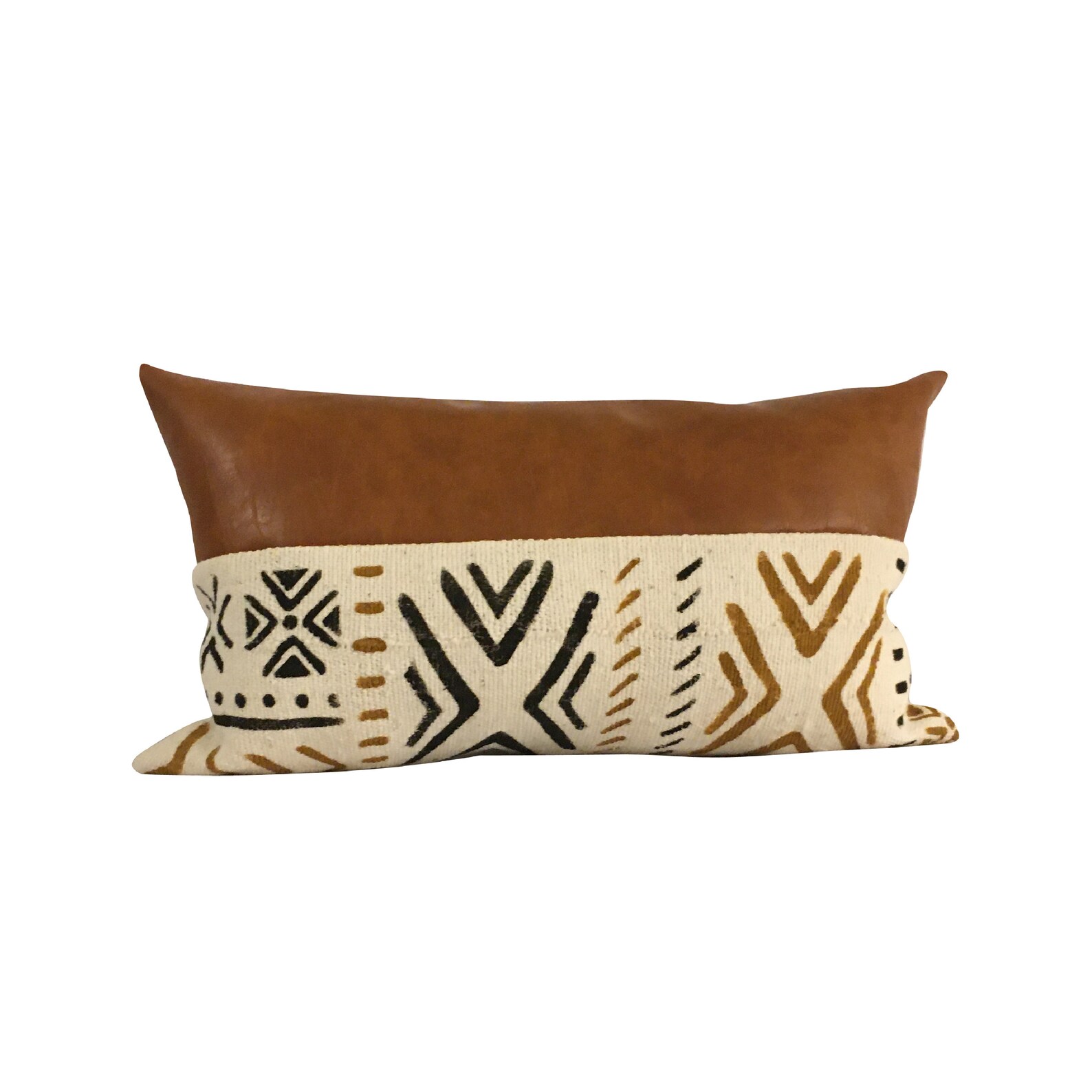 Rust Leather Pillow Cover Vegan Leather Pillow Brown Lumbar Etsy