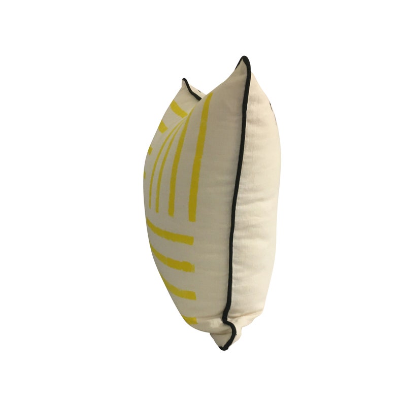 Yellow Linen Pillow Cover Stripped Linen Pillow Yellow Etsy