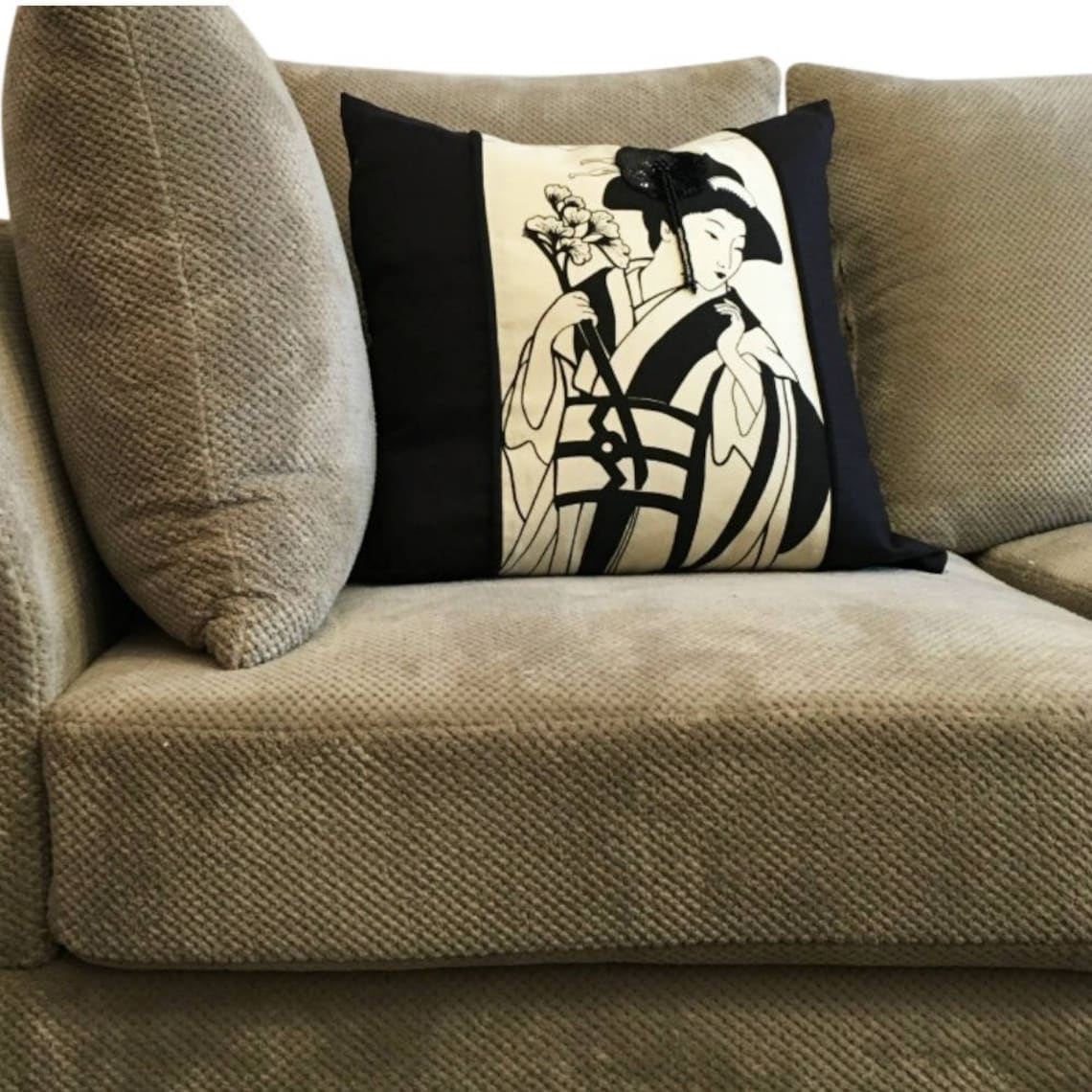 Asian Pillow Cover Japanese Woman Pillow Asian Home Décor Etsy