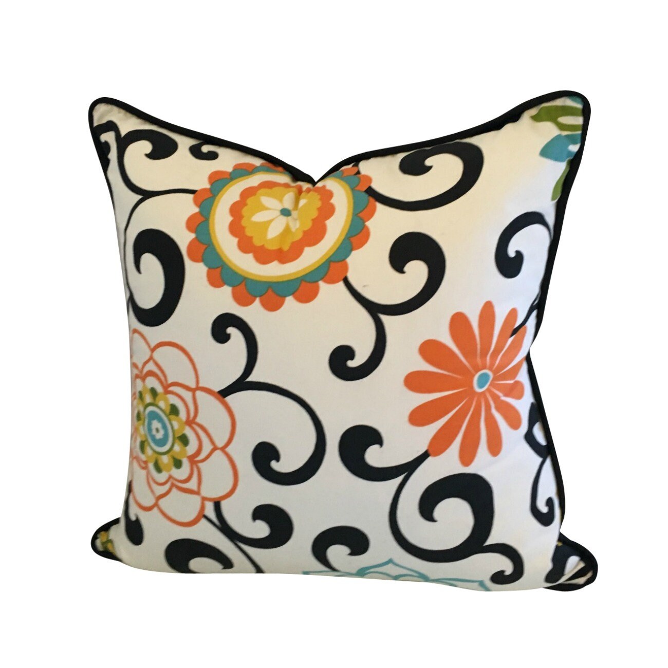 Flower Pillow Cover Colorful Pillow Waverly Fabric Pillow Etsy