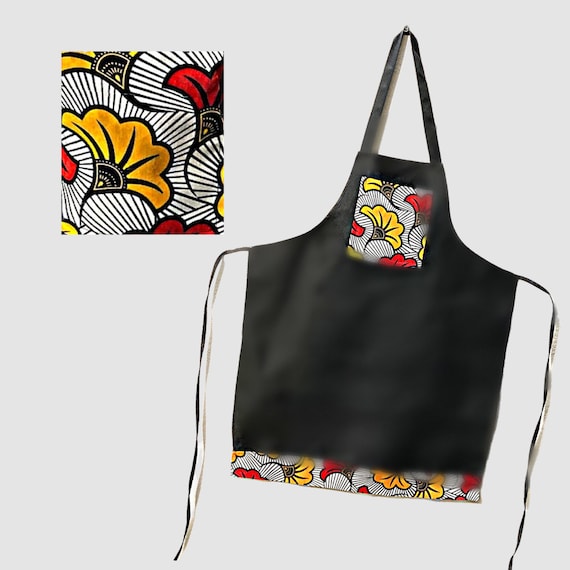 Flowers on Apron, Colorful Apron, Apron with Pockets