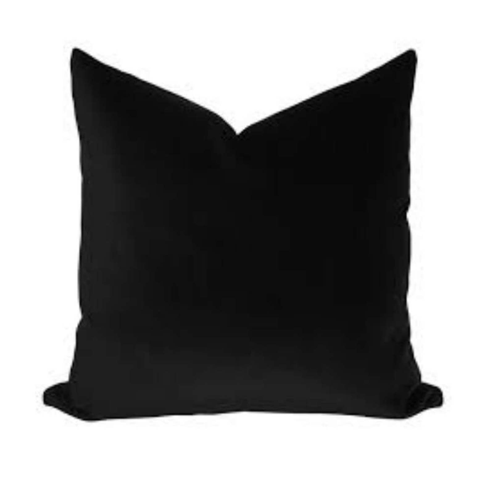 Black Velvet Throw Pillow LINED Silk Velvet Pillow Cover Etsy
