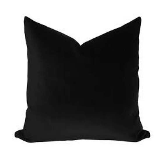 Black SILK Velvet LINED Pillow Cover, Designer Luxury Velvet Pillow Case, Modern Gothic Home Décor, New Home Gift
