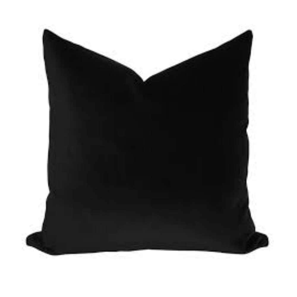 Black SILK Velvet Throw Pillow Cover Luxurious Velvet Pillow Etsy