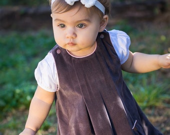 Pleated Pinafore PDF Pattern (size 6-12 months)