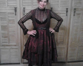 Red taffeta party dress