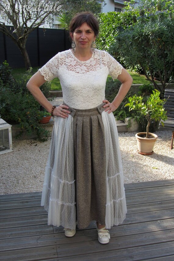 White tulle cheap skirt etsy