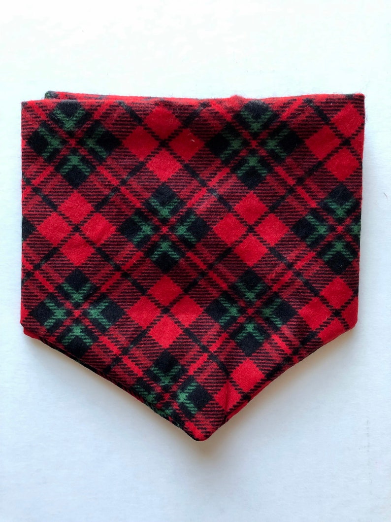 Flannel Christmas Plaid Snap Bandana